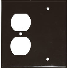 Load image into Gallery viewer, Lexan Wall Plates 2 Gang 1 Duplex 1 Blank Brown
